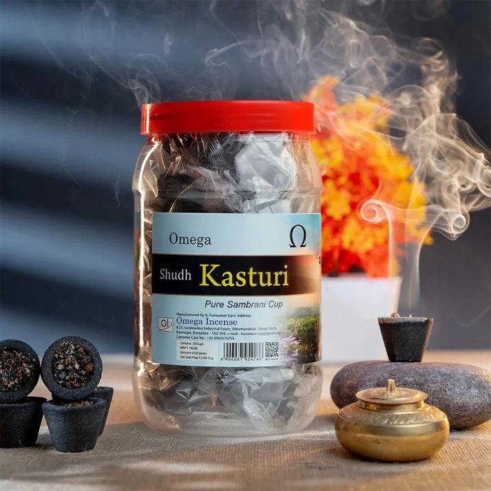 Shudh Kasturi Pure Sambrani Cup Jar