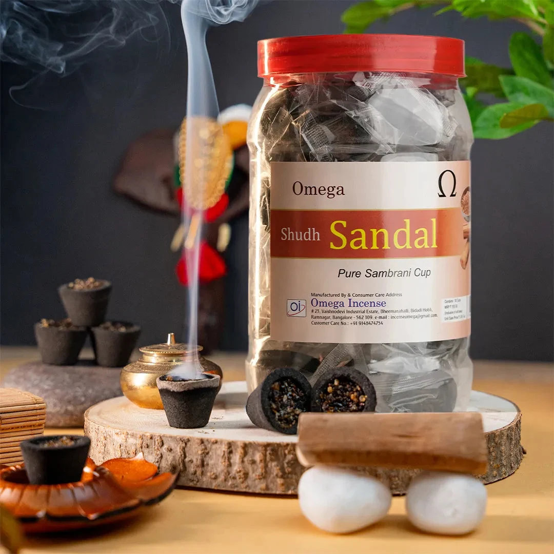 Shudh Sandal Pure Sambrani Cup Jar