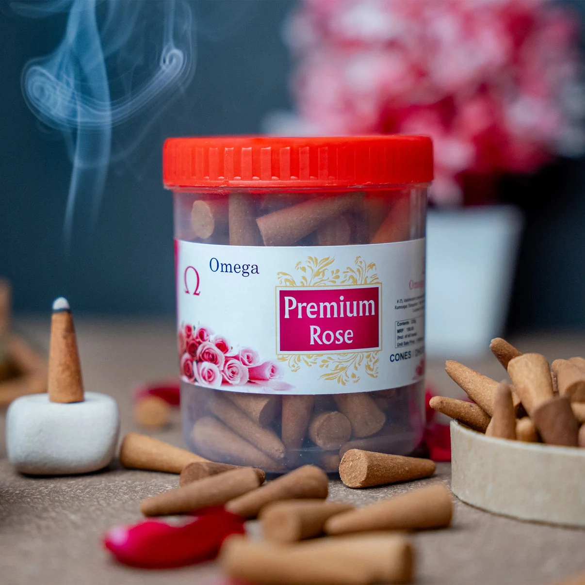 Premium Rose Dhoop Cone 