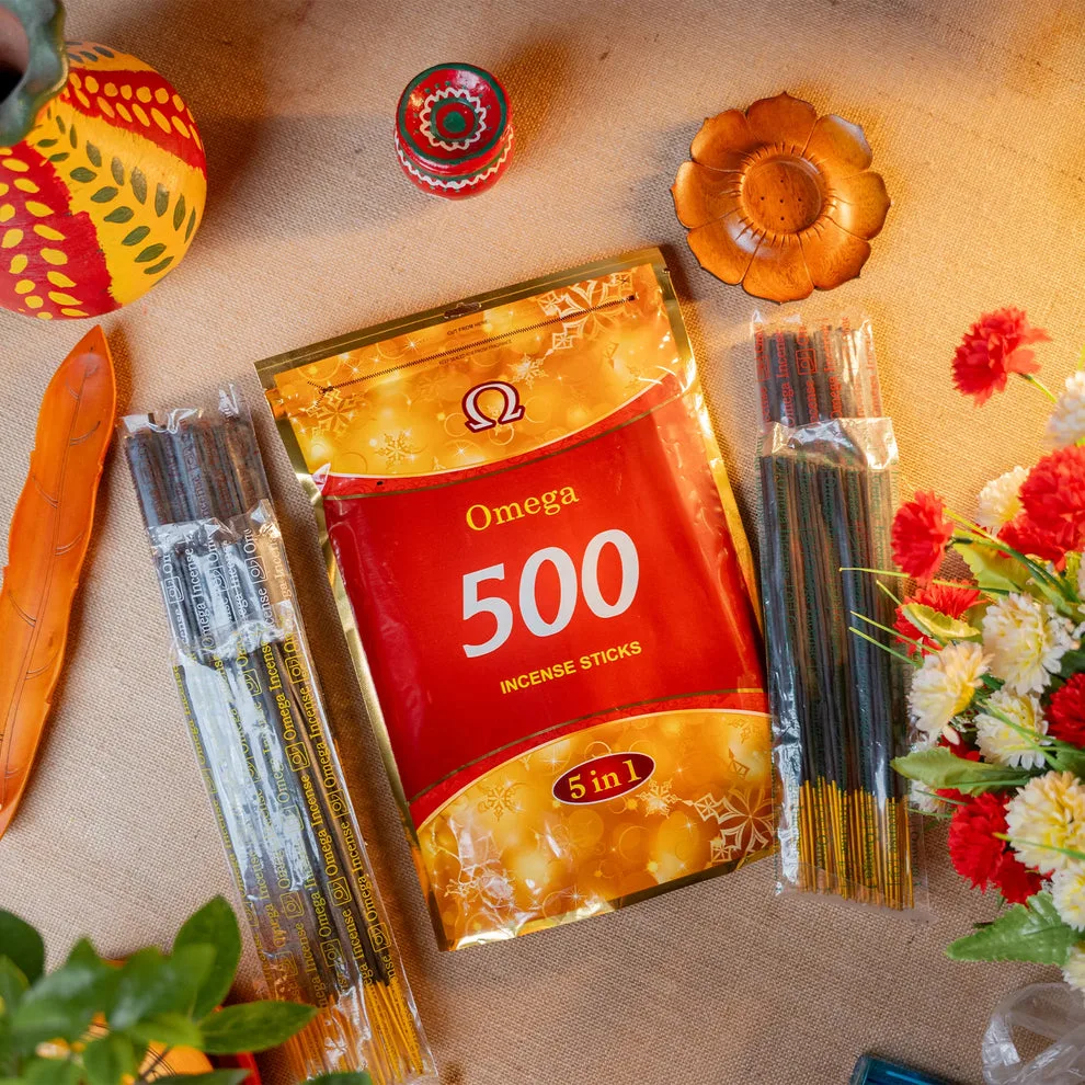 Omega 500 Incense Sticks 5 in 1 Monthly pack